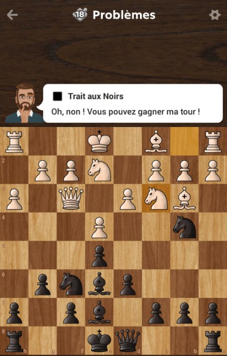 Même position, mais un indice annonce qu'une combinaison gagnante existe.